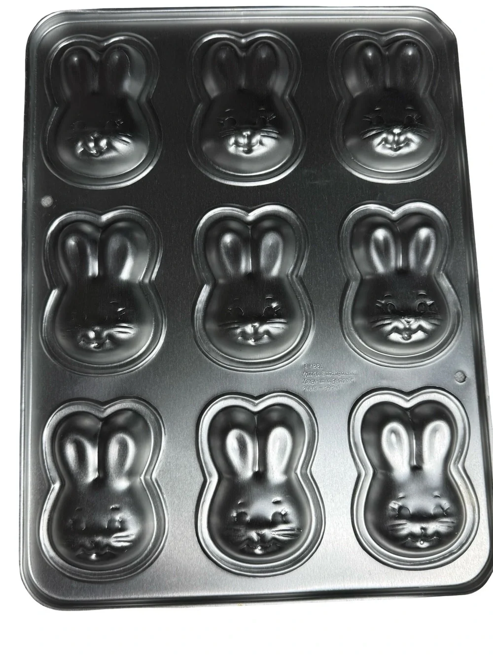 (2X) WILTON Vtg Molds Mini Bunny Rabbit & Lamb God Easter Cookie Cake Baking Pan